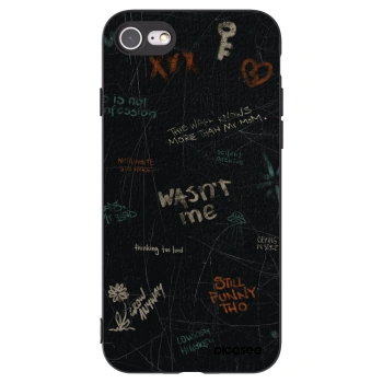 Picasee husă neagră din silicon pentru Apple iPhone 8 - CONFESSION