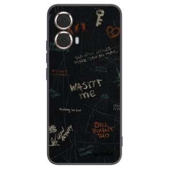 Picasee husă neagră din silicon pentru Motorola Moto G85 - CONFESSION