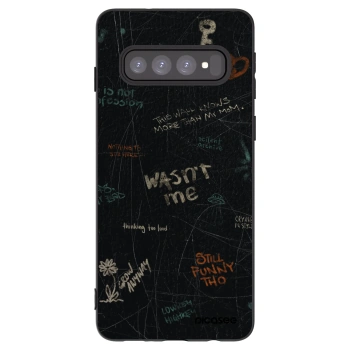 Picasee husă neagră din silicon pentru Samsung Galaxy S10 G973 - CONFESSION