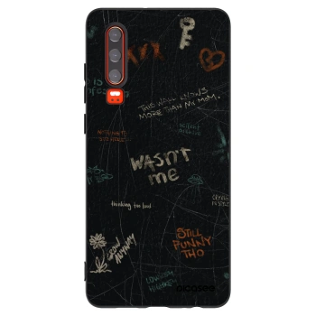 Picasee husă neagră din silicon pentru Huawei P30 - CONFESSION