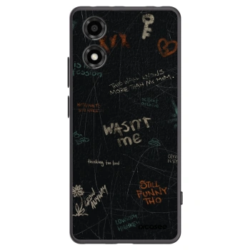 Picasee husă neagră din silicon pentru Motorola Moto E14 - CONFESSION