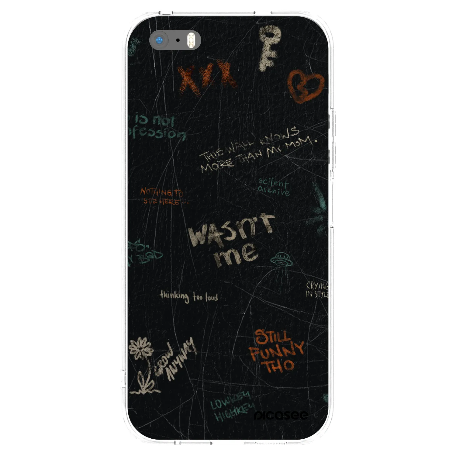 Picasee husă transparentă din silicon pentru Apple iPhone 5/5S/SE - CONFESSION