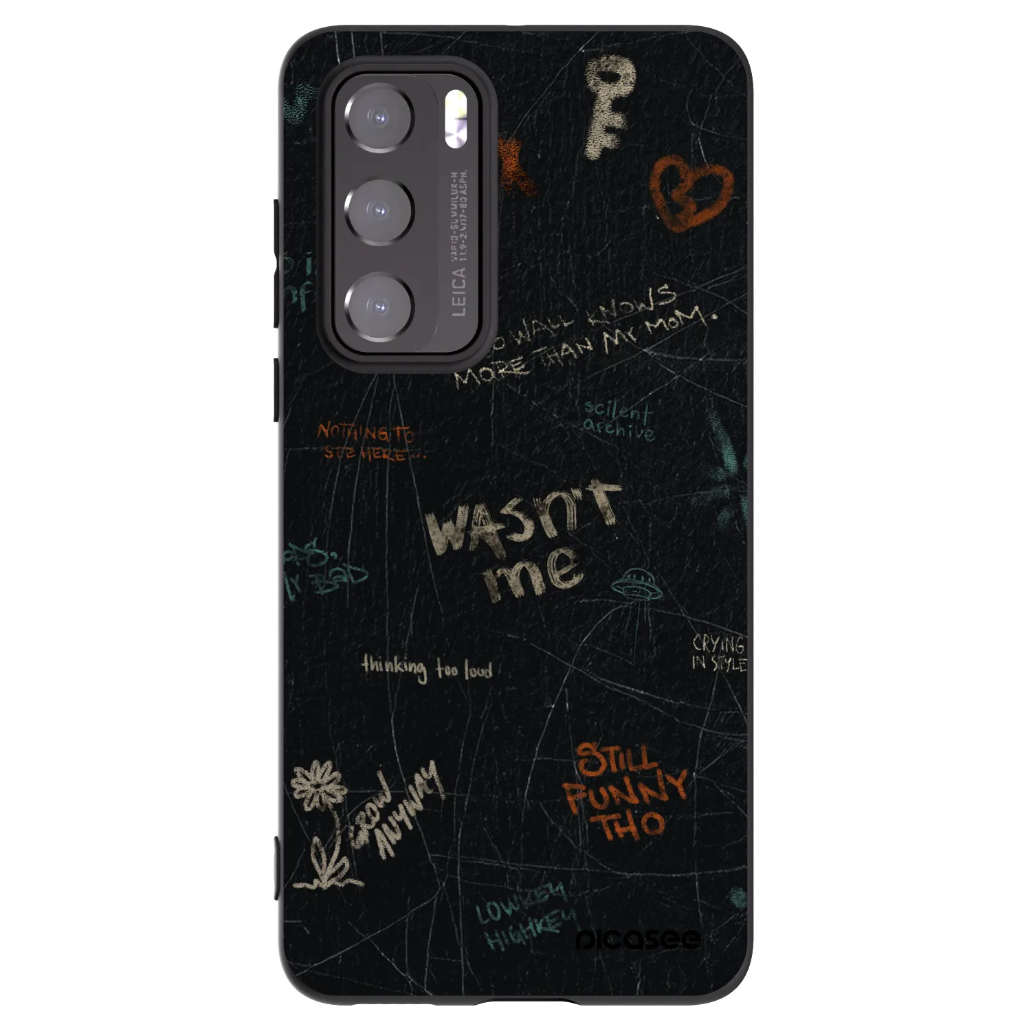 Picasee husă neagră din silicon pentru Huawei P40 - CONFESSION