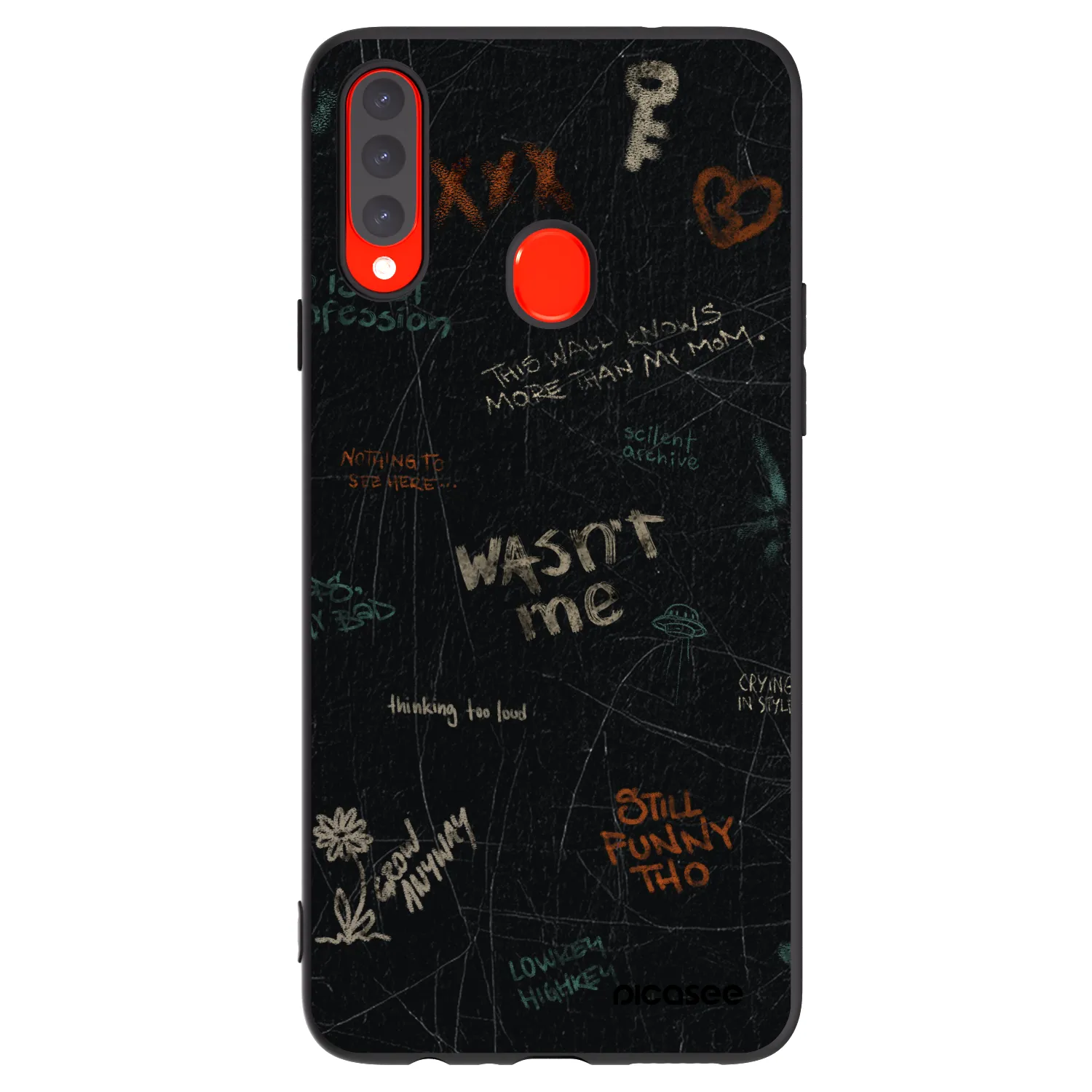 Picasee husă neagră din silicon pentru Samsung Galaxy A20s - CONFESSION