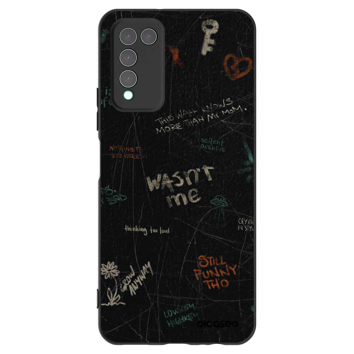 Picasee husă neagră din silicon pentru Honor 10X Lite - CONFESSION