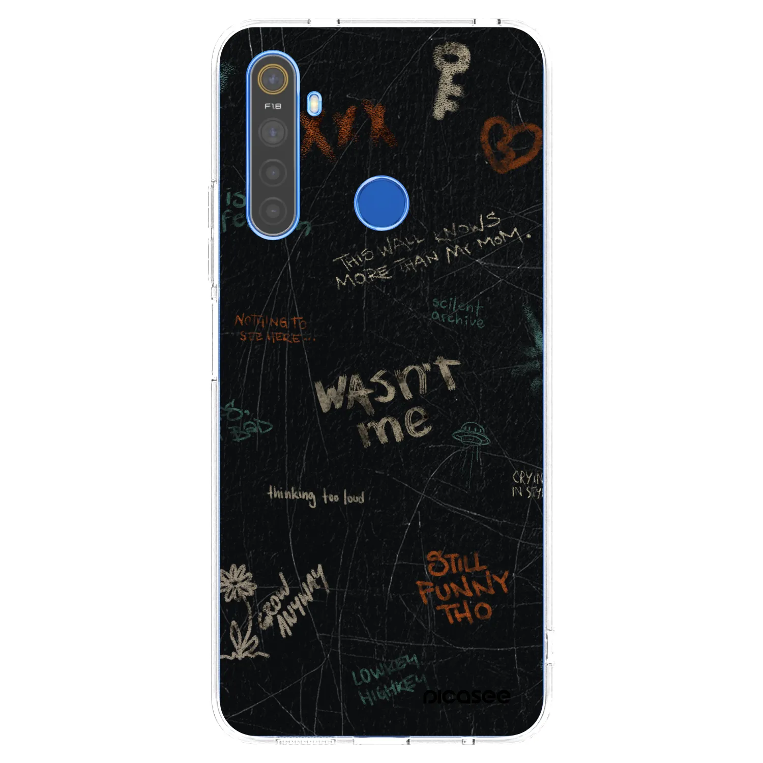 Picasee husă transparentă din silicon pentru Realme 5 - CONFESSION