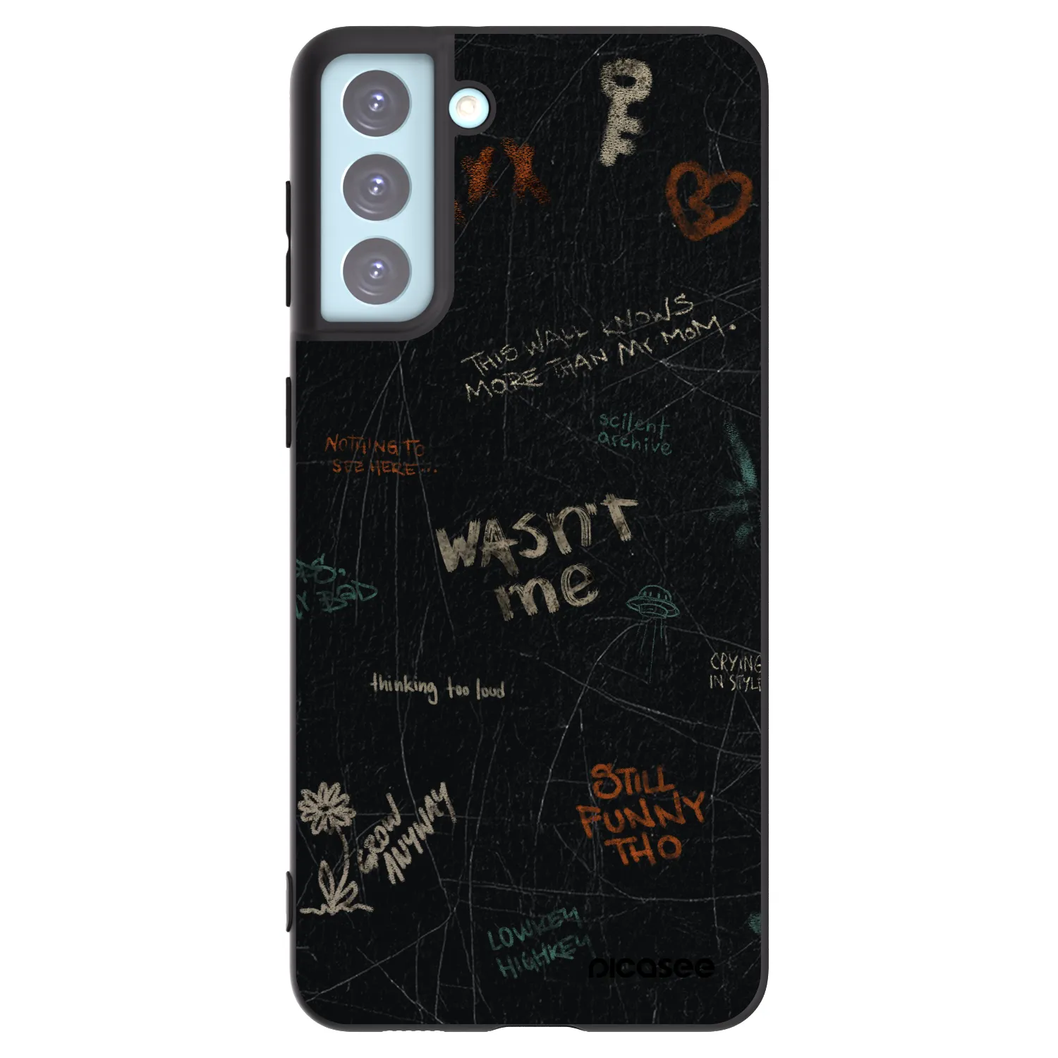 Picasee husă neagră din silicon pentru Samsung Galaxy S21+ 5G G996F - CONFESSION