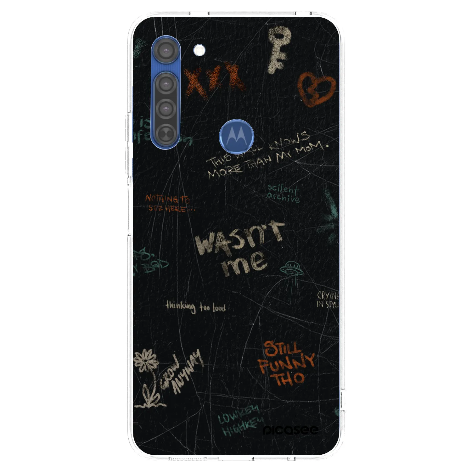 Picasee husă transparentă din silicon pentru Motorola Moto G8 - CONFESSION