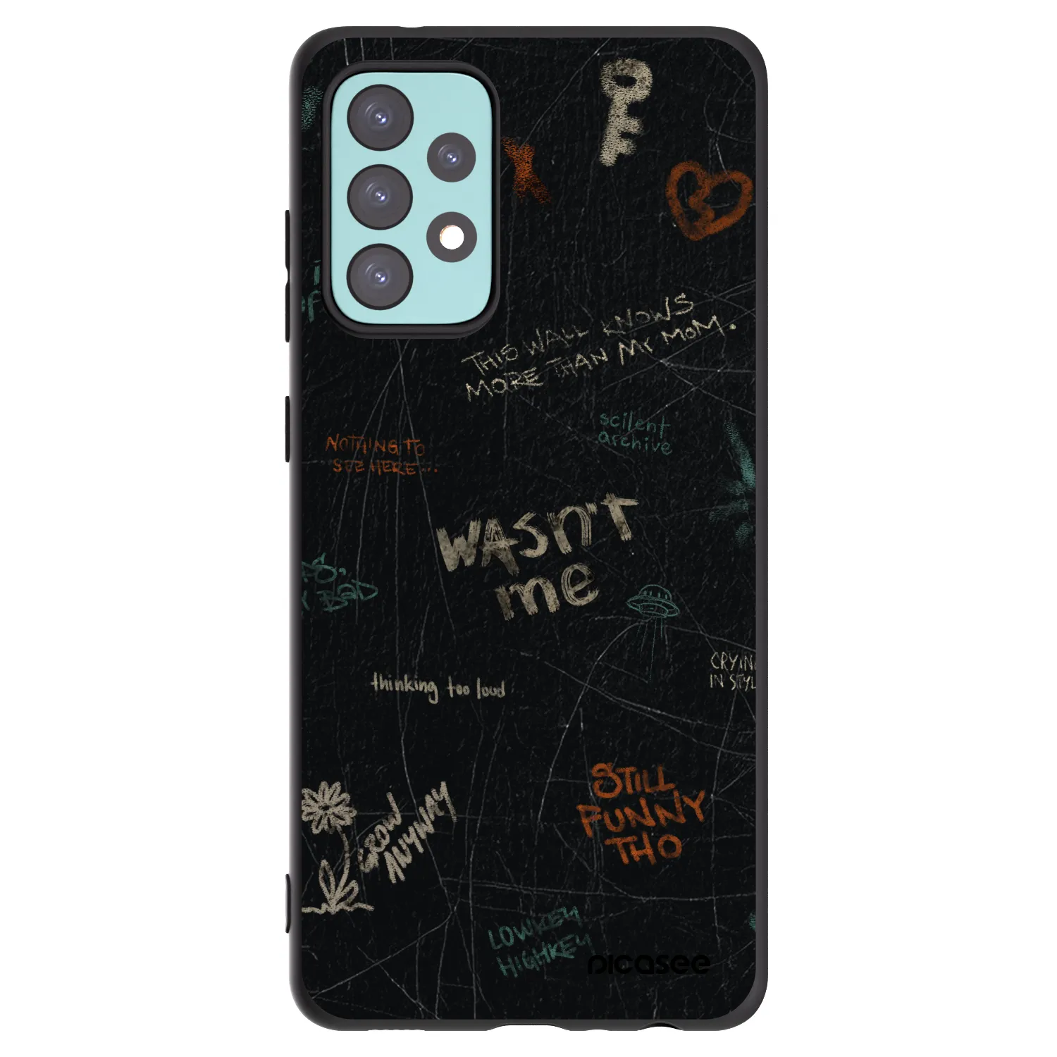 Picasee husă neagră din silicon pentru Samsung Galaxy A72 A725F - CONFESSION