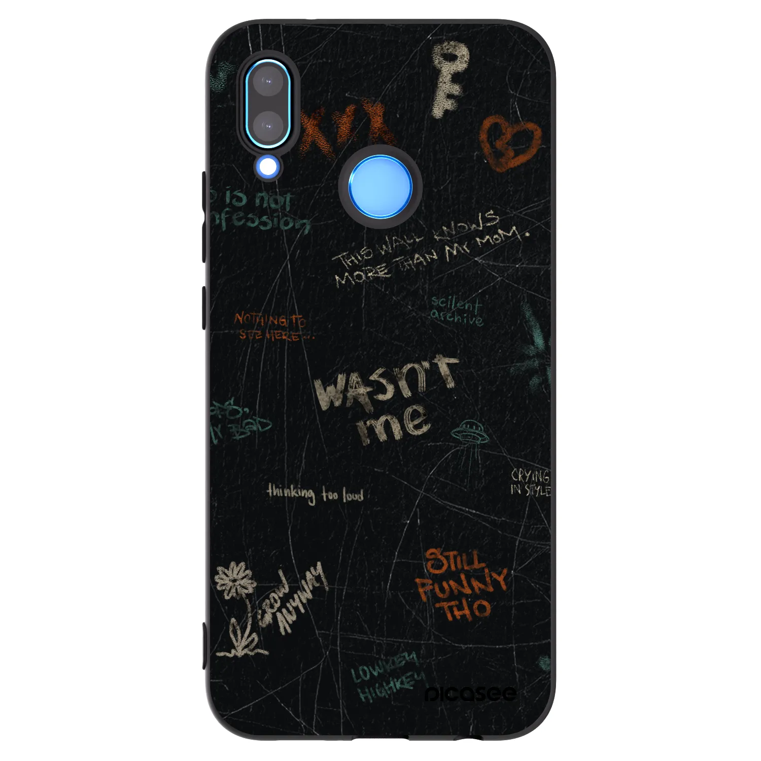 Picasee husă neagră din silicon pentru Huawei P20 Lite - CONFESSION