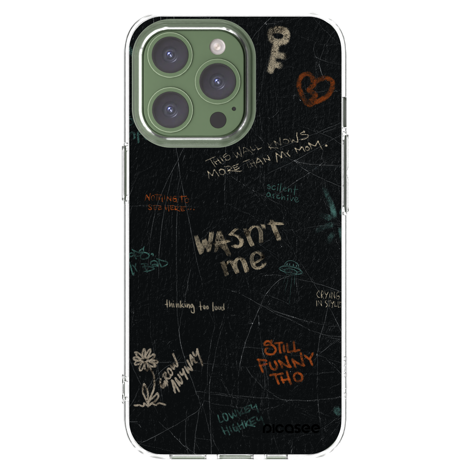 Picasee husă transparentă din silicon pentru Apple iPhone 13 Pro - CONFESSION