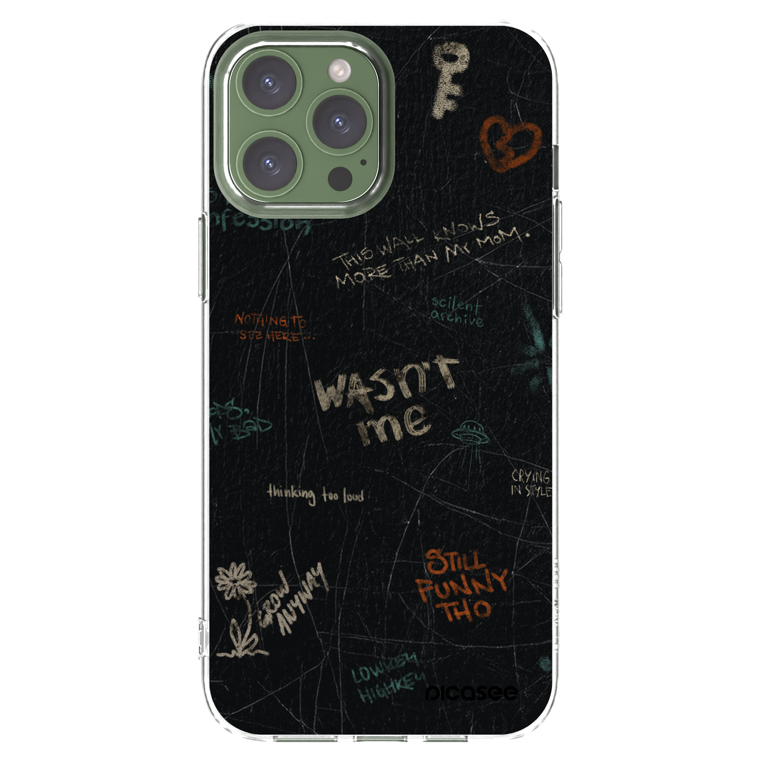 Picasee husă transparentă din silicon pentru Apple iPhone 13 Pro Max - CONFESSION
