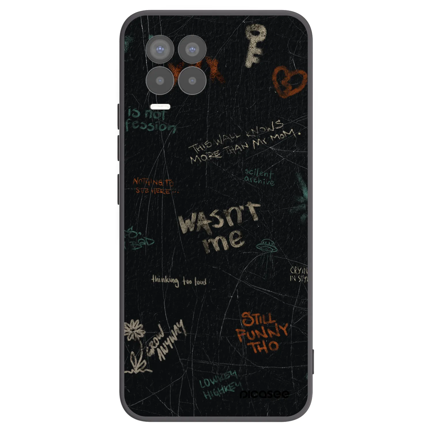 Picasee husă neagră din silicon pentru Realme 8 Pro - CONFESSION