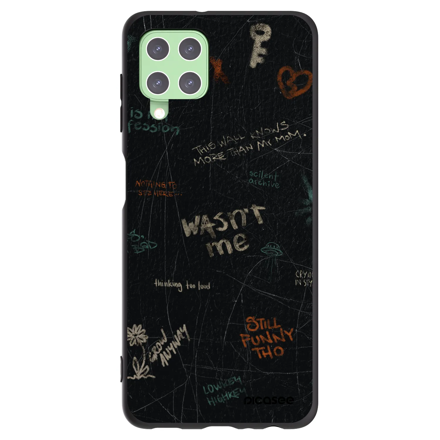 Picasee husă neagră din silicon pentru Samsung Galaxy A22 A225F 4G - CONFESSION