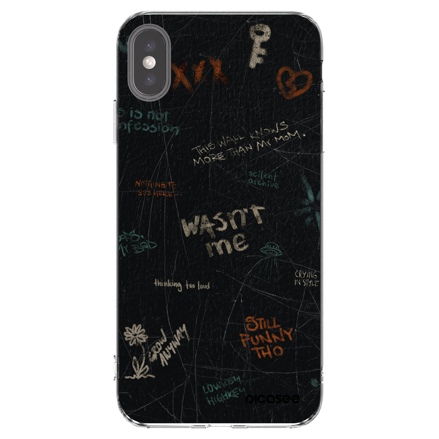 Picasee husă transparentă din silicon pentru Apple iPhone XS Max - CONFESSION