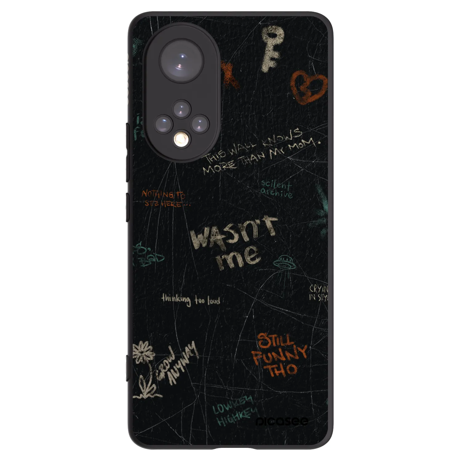 Picasee husă neagră din silicon pentru Huawei Nova 9 - CONFESSION