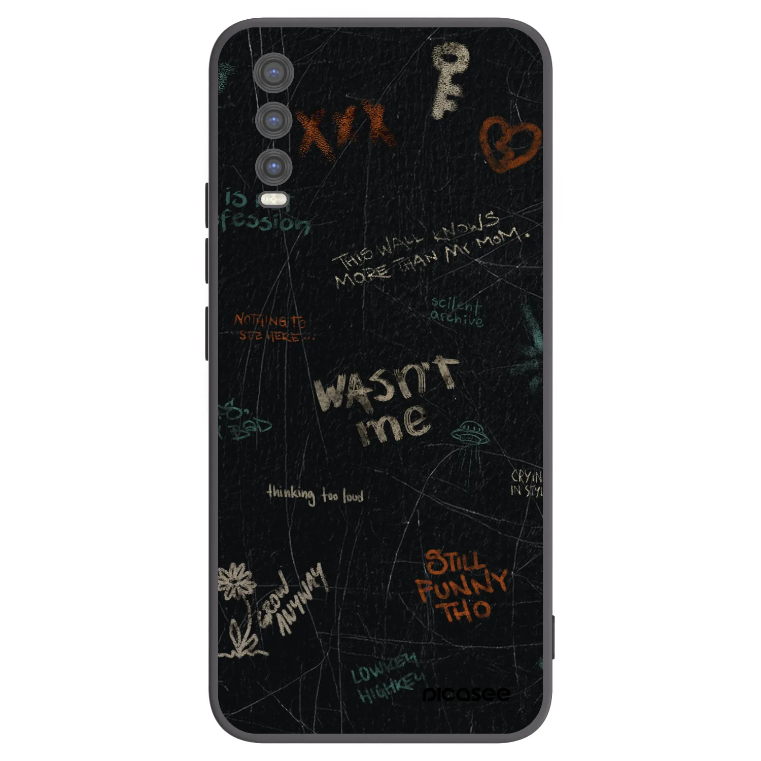 Picasee husă neagră din silicon pentru Vivo Y20s - CONFESSION