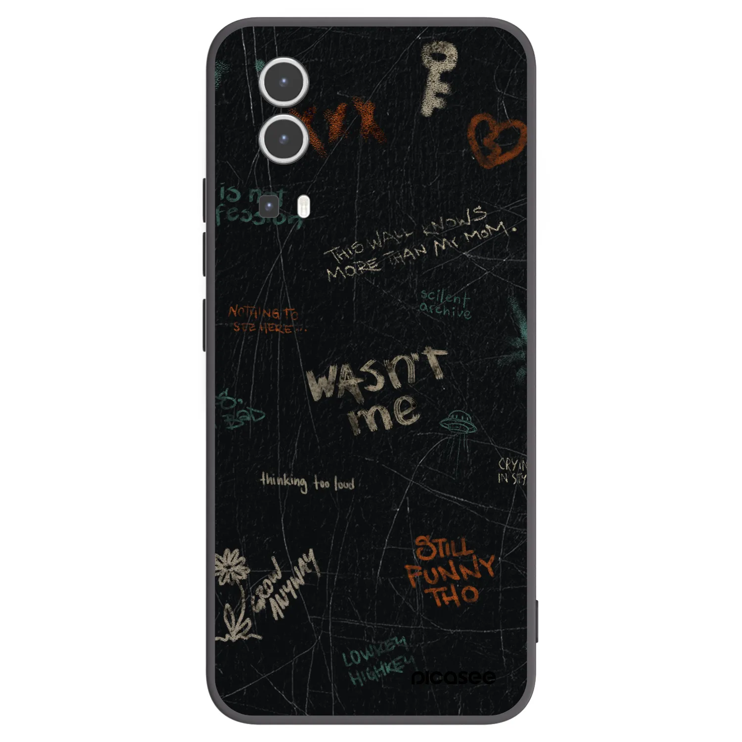 Picasee husă neagră din silicon pentru Vivo Y72 5G - CONFESSION