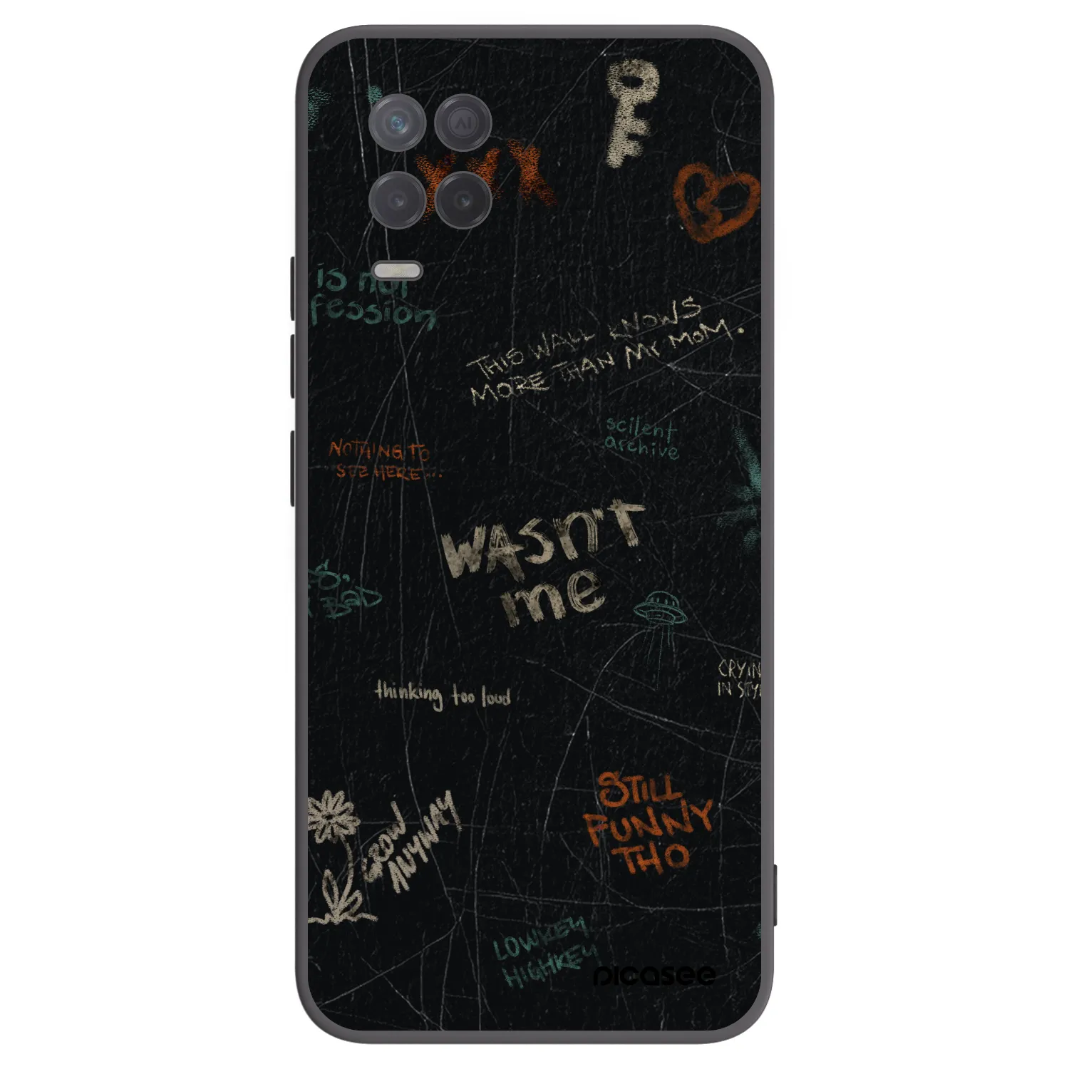 Picasee husă neagră din silicon pentru Realme 8 5G - CONFESSION