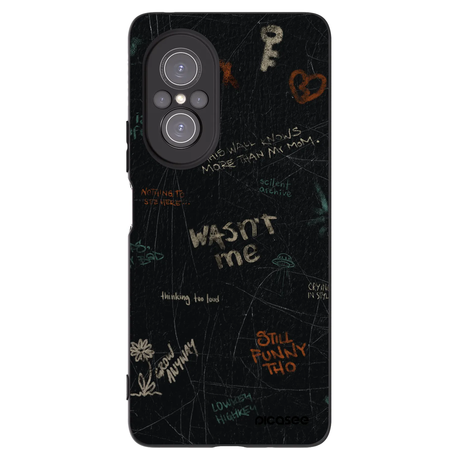 Picasee husă neagră din silicon pentru Huawei Nova 9 SE - CONFESSION