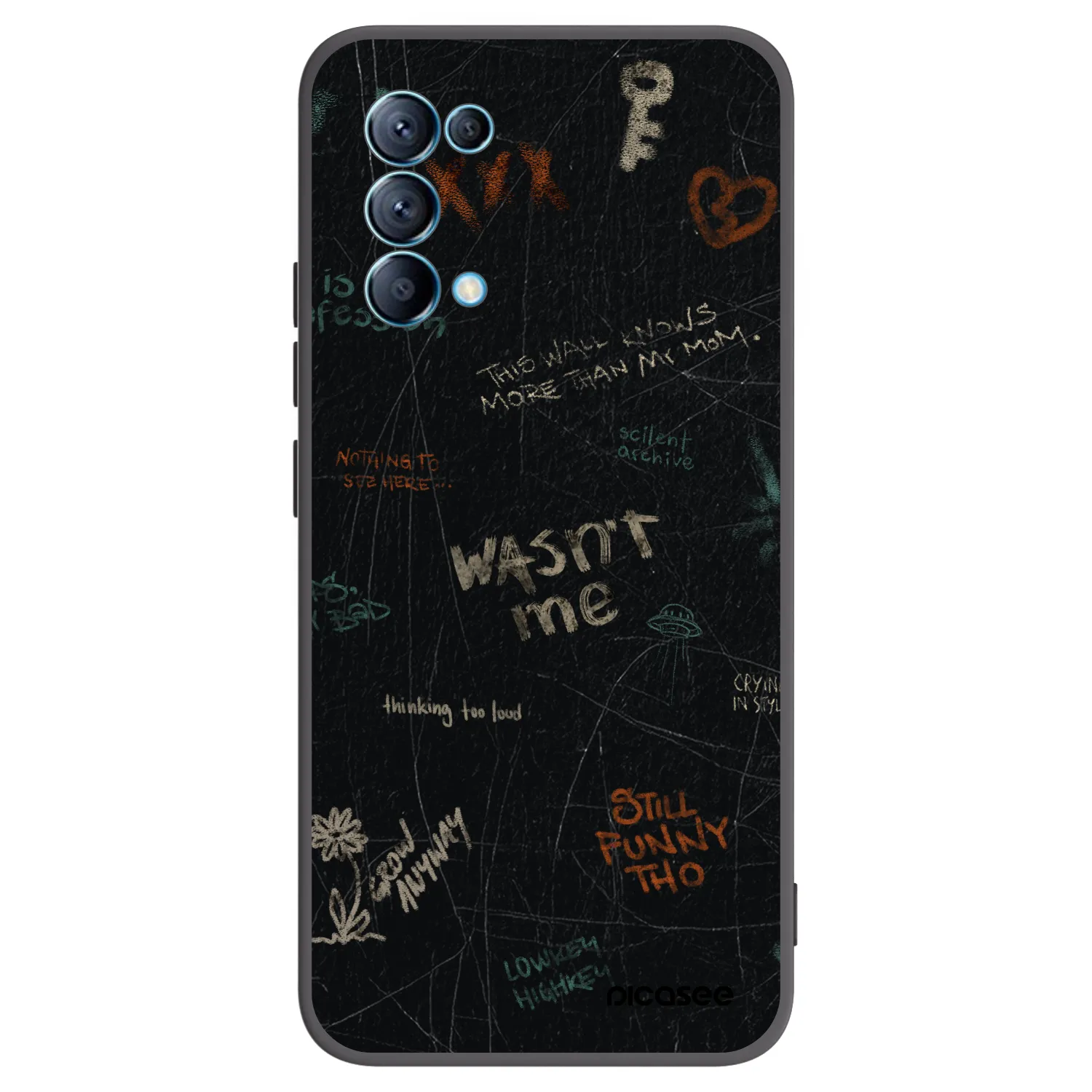 Picasee husă neagră din silicon pentru OPPO Reno 5 5G - CONFESSION