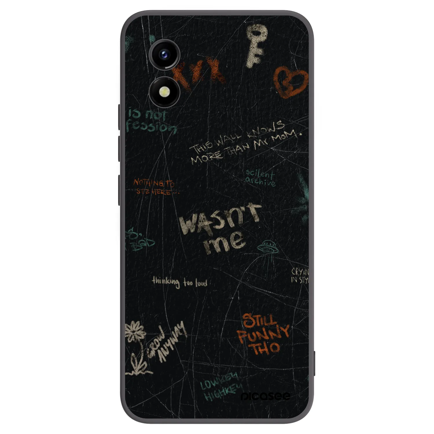 Picasee husă neagră din silicon pentru Vivo Y01 - CONFESSION