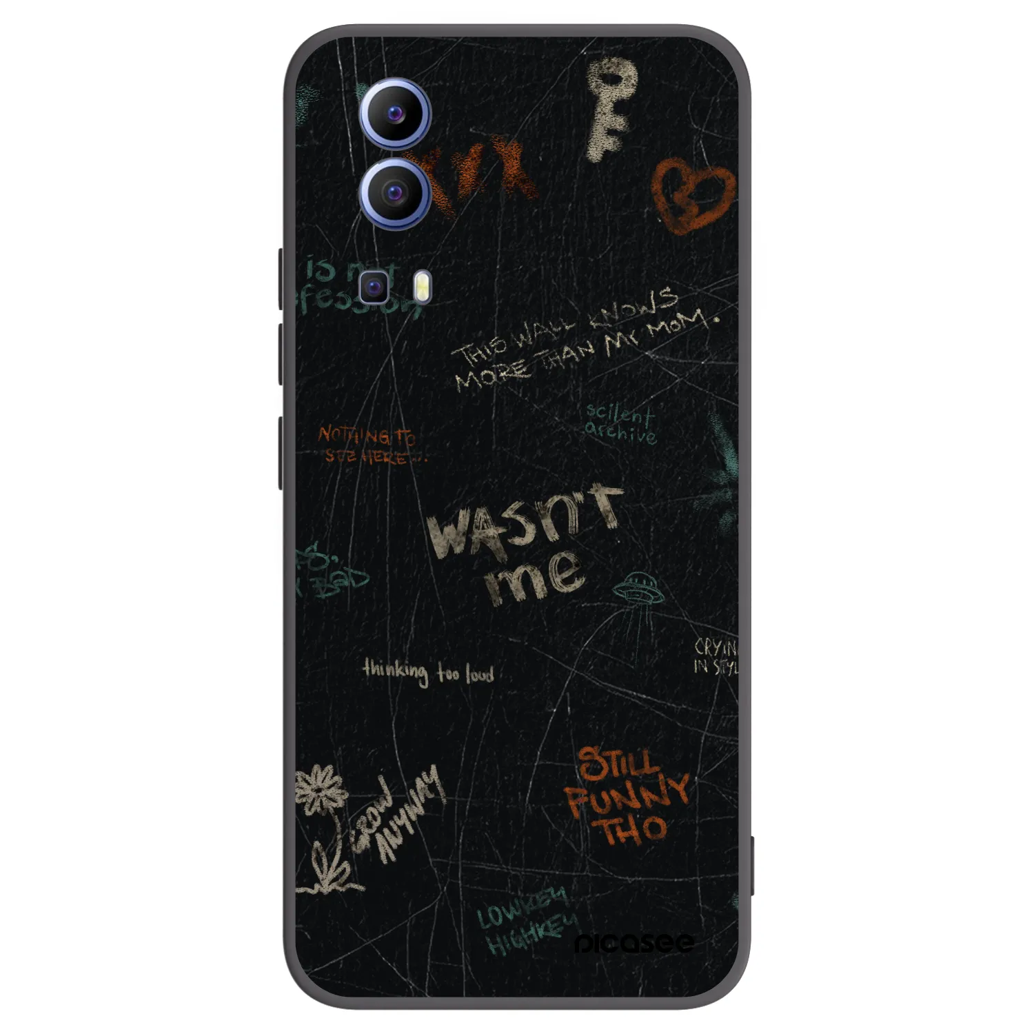 Picasee husă neagră din silicon pentru Vivo Y52 5G - CONFESSION