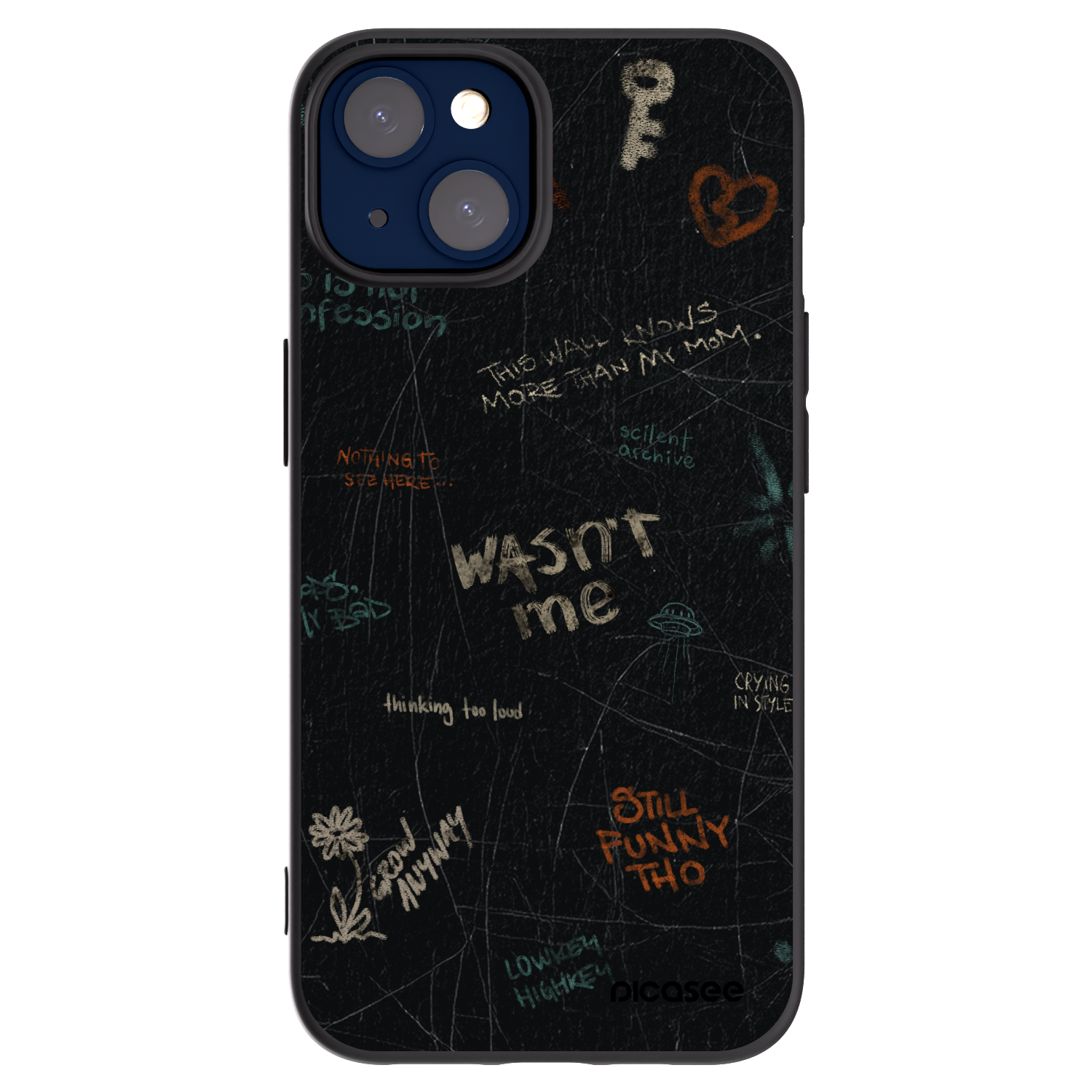 Picasee husă neagră din silicon pentru Apple iPhone 14 - CONFESSION