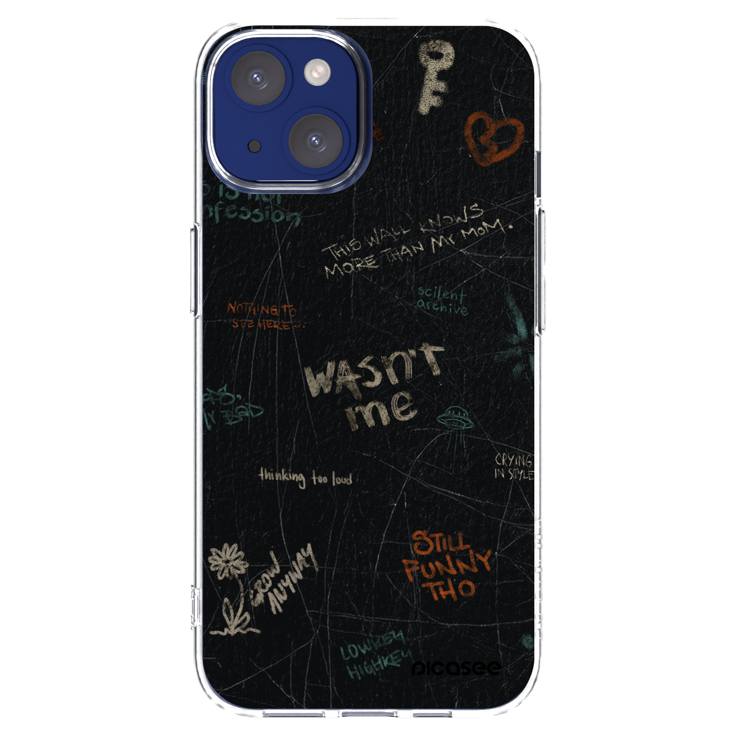 Picasee husă transparentă din silicon pentru Apple iPhone 14 - CONFESSION