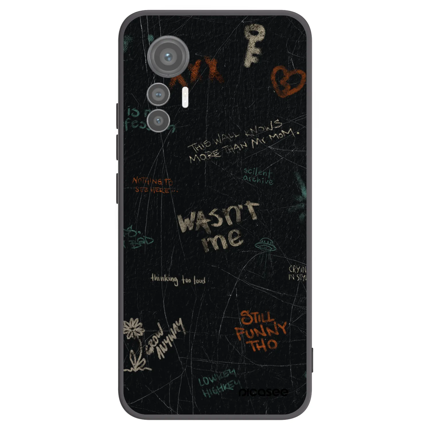 Picasee husă neagră din silicon pentru Xiaomi 12 Lite - CONFESSION