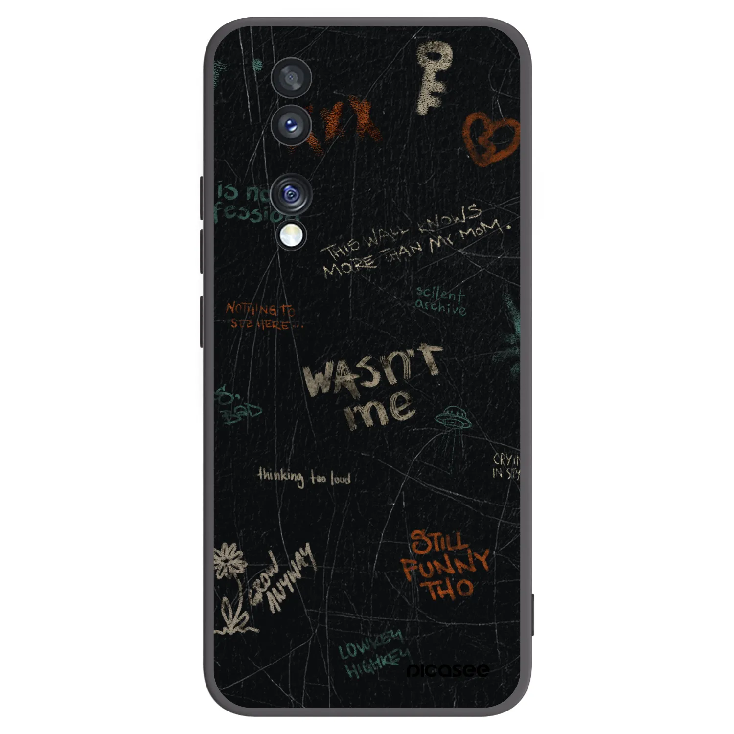 Picasee husă neagră din silicon pentru Honor 70 - CONFESSION