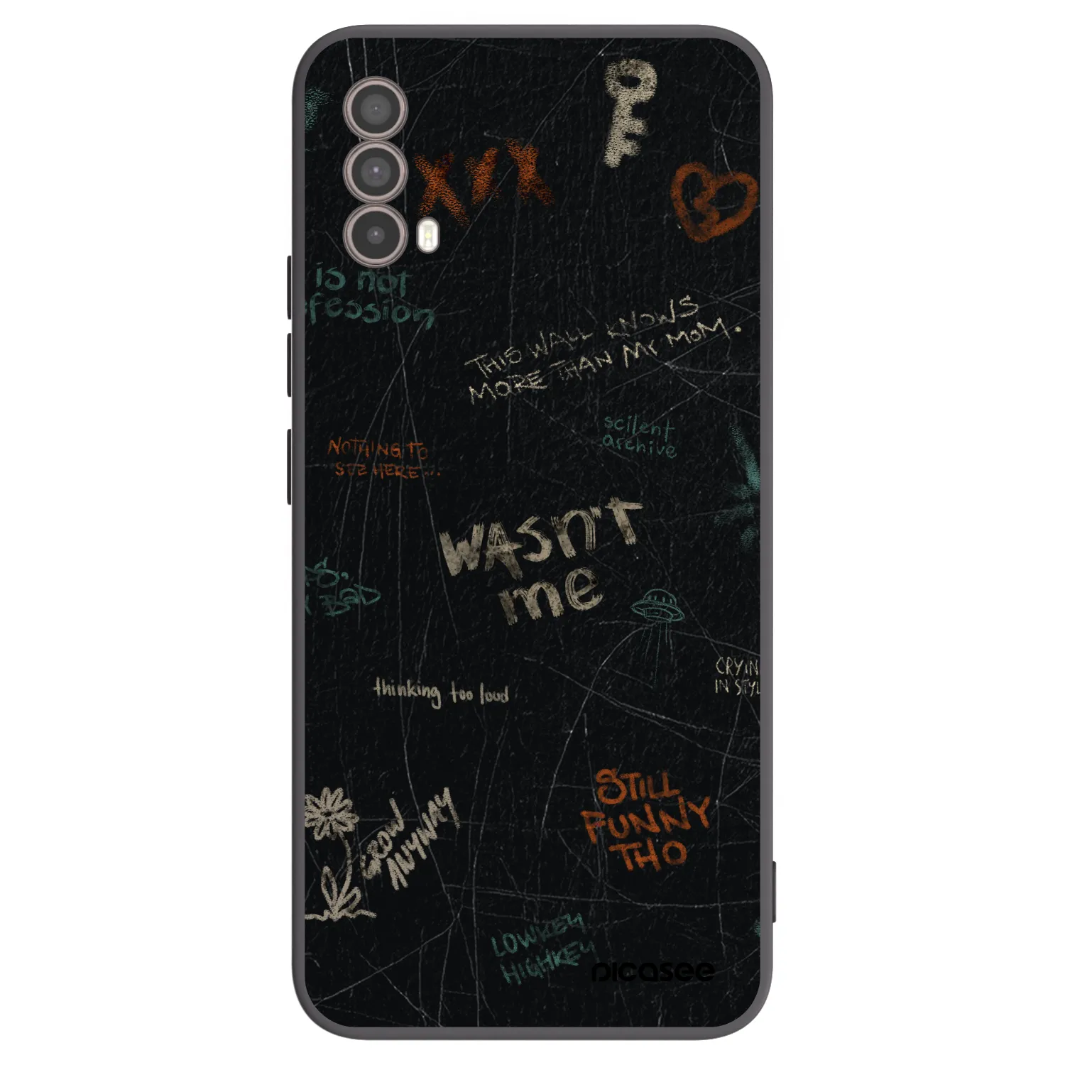 Picasee husă neagră din silicon pentru Motorola Moto E40 - CONFESSION