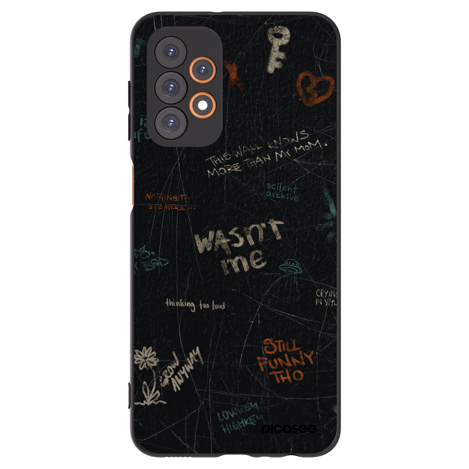 Picasee husă neagră din silicon pentru Samsung Galaxy A23 A235F 4G - CONFESSION