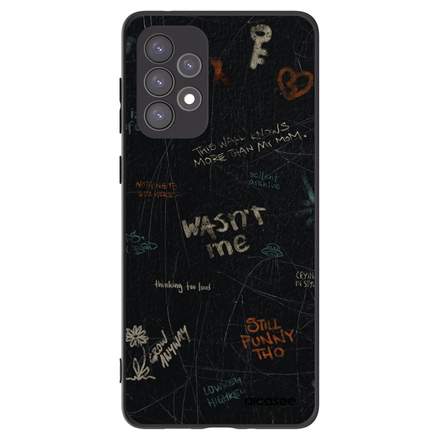 Picasee husă neagră din silicon pentru Samsung Galaxy A73 5G - CONFESSION