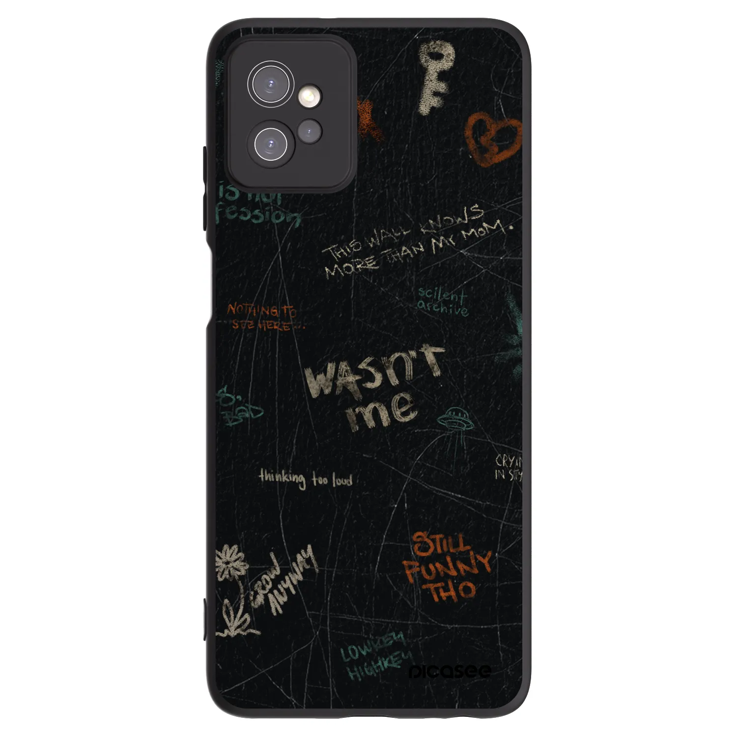 Picasee husă neagră din silicon pentru Motorola Moto G32 - CONFESSION