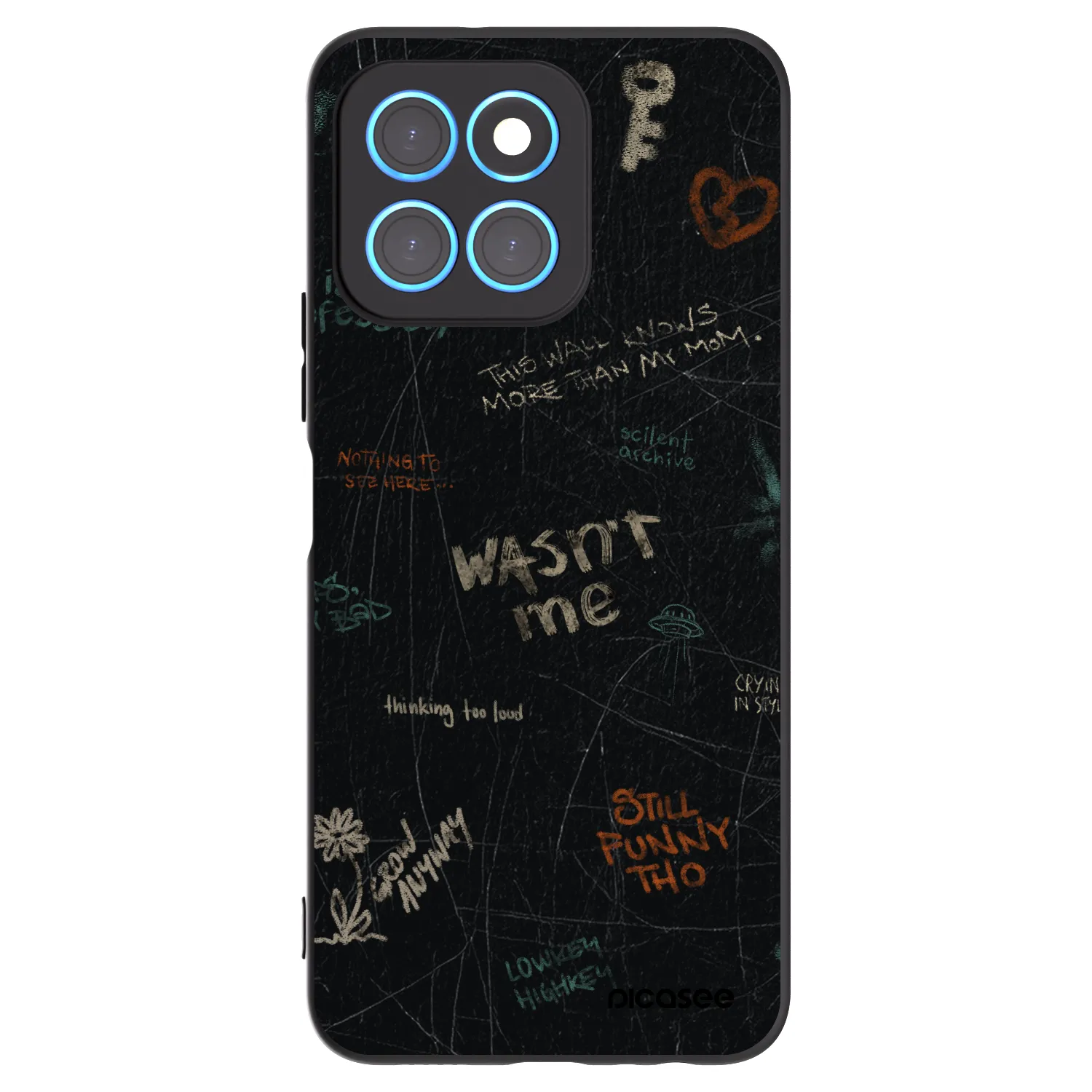 Picasee husă neagră din silicon pentru Honor X6 - CONFESSION