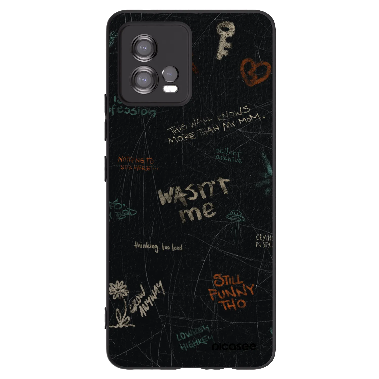 Picasee husă neagră din silicon pentru Motorola Moto G72 - CONFESSION