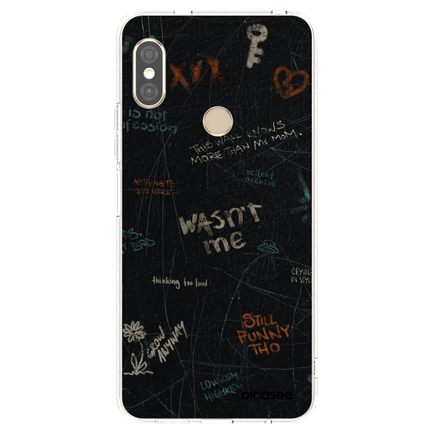 Picasee husă transparentă din silicon pentru Xiaomi Redmi Note 5 Global - CONFESSION