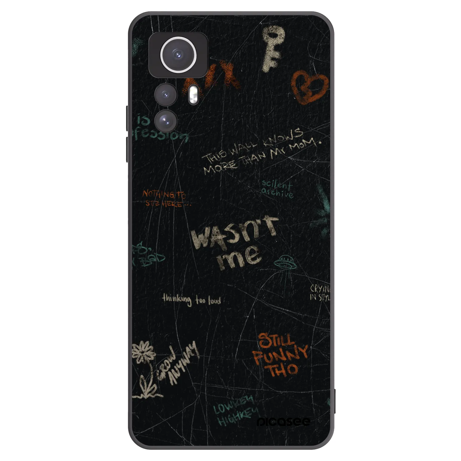 Picasee husă neagră din silicon pentru Xiaomi Redmi Note 12S - CONFESSION