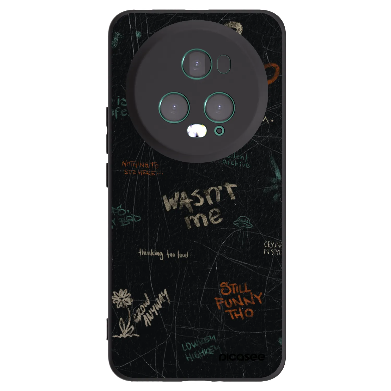 Picasee husă neagră din silicon pentru Honor Magic5 Pro - CONFESSION