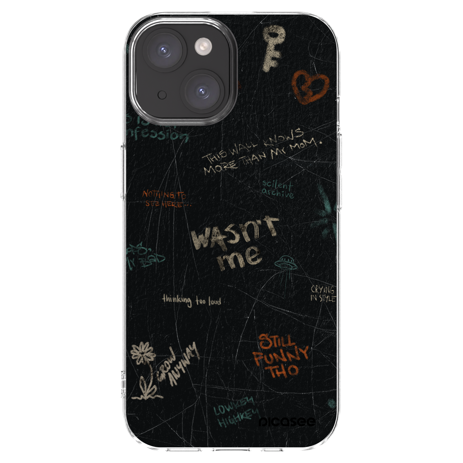 Picasee husă transparentă din silicon pentru Apple iPhone 15 - CONFESSION