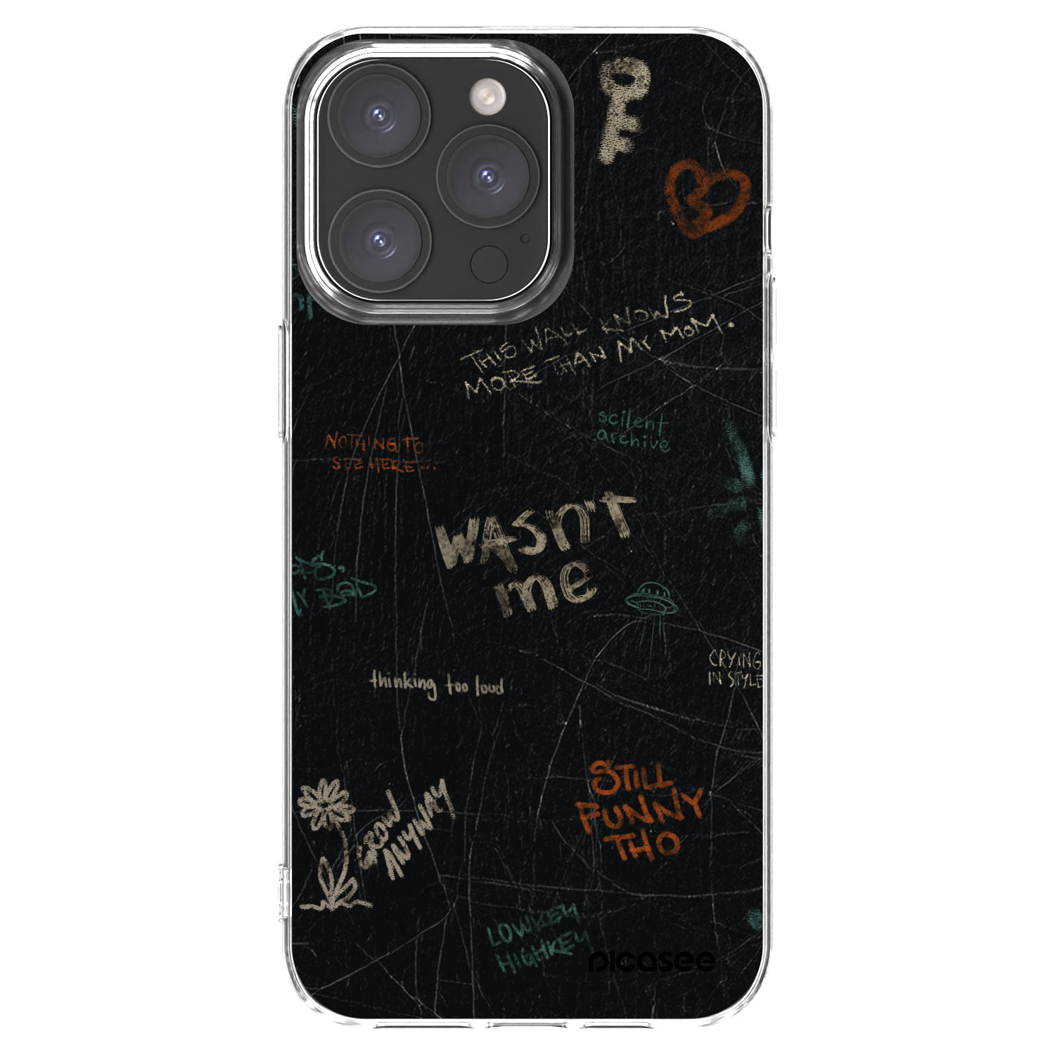 Picasee husă transparentă din silicon pentru Apple iPhone 15 Pro Max - CONFESSION