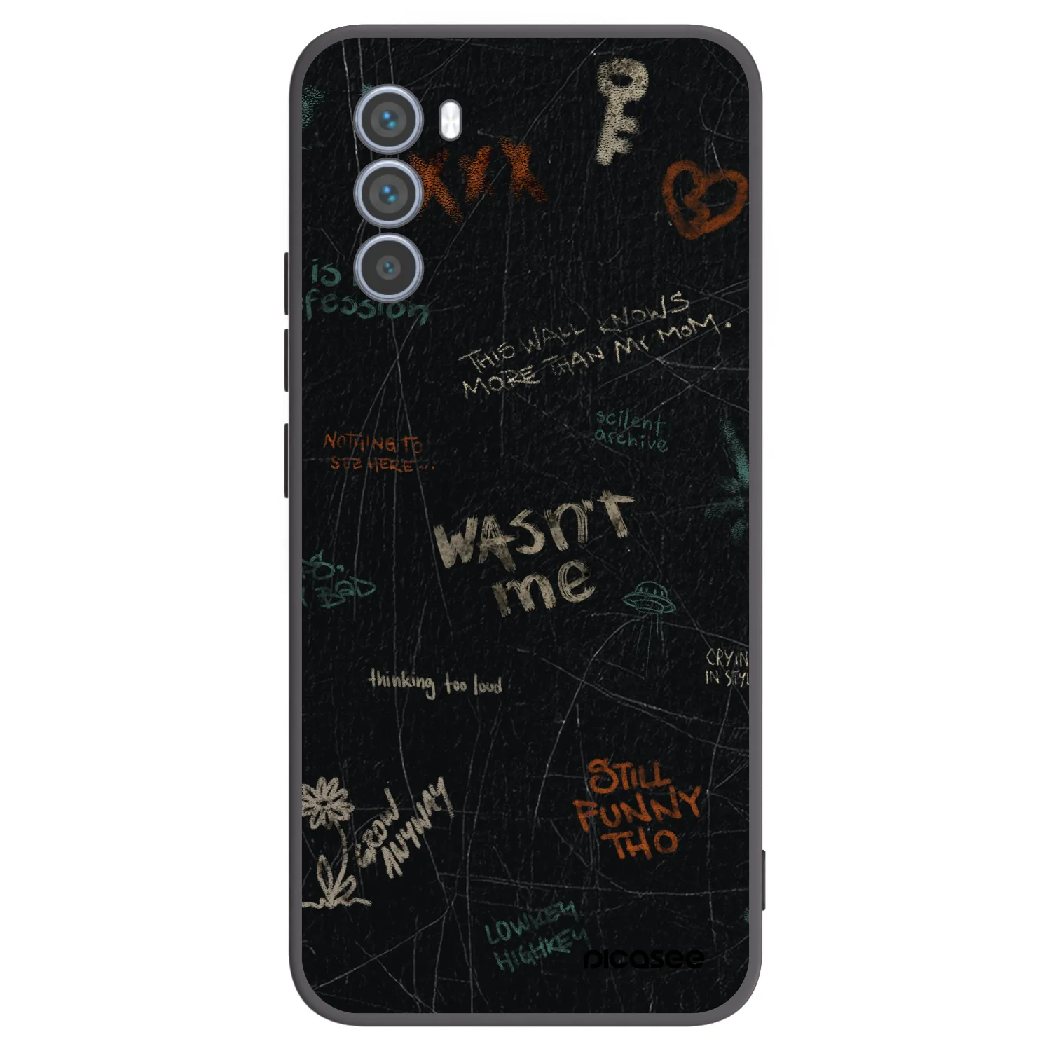 Picasee husă neagră din silicon pentru Motorola Moto G62 - CONFESSION