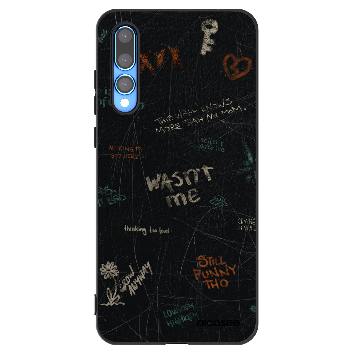 Picasee husă neagră din silicon pentru Huawei P20 Pro - CONFESSION
