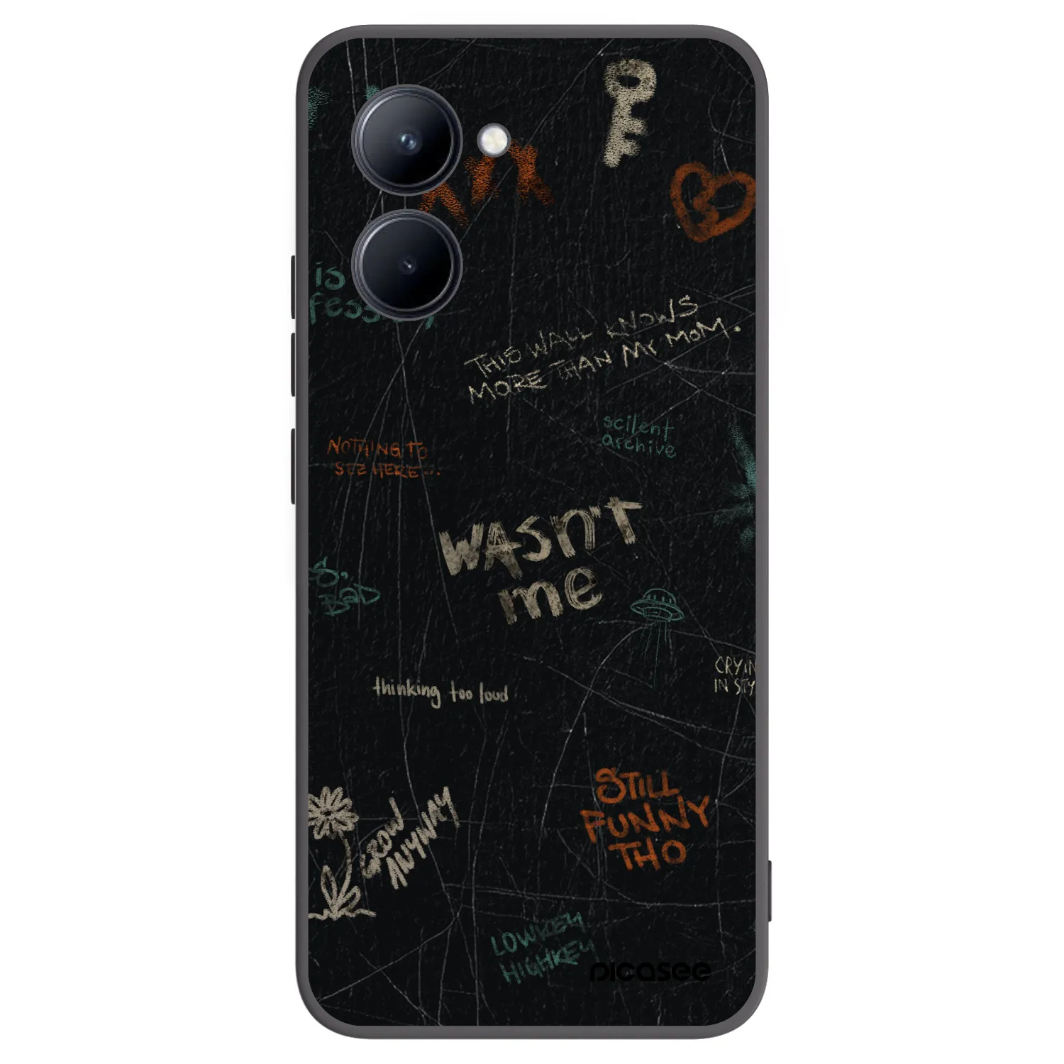 Picasee husă neagră din silicon pentru Realme C33 (2023) - CONFESSION
