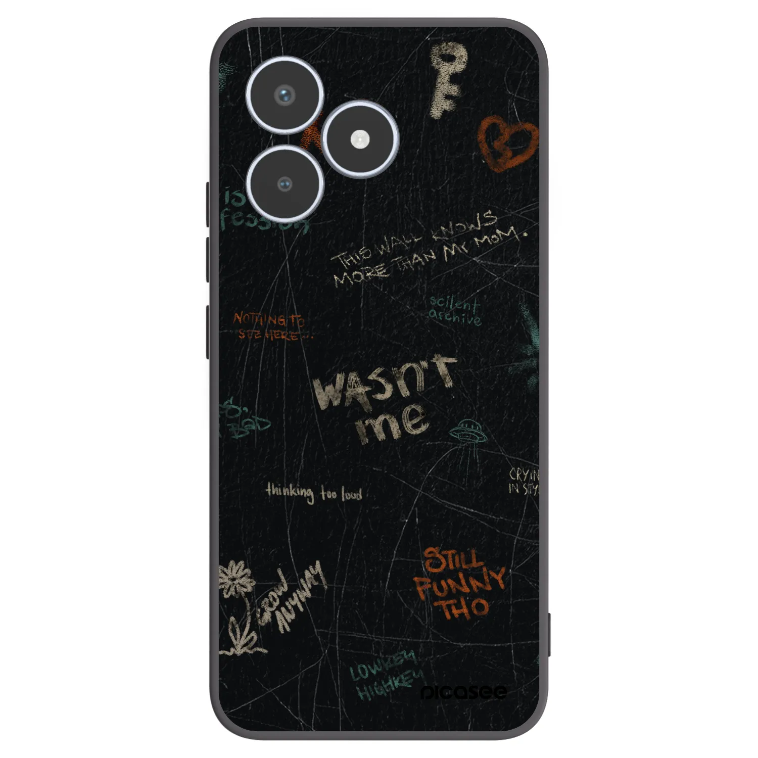 Picasee husă neagră din silicon pentru Realme C53 - CONFESSION