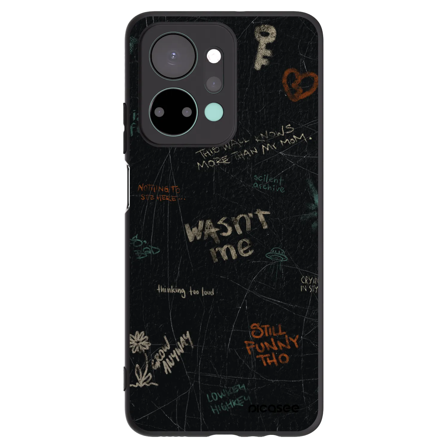 Picasee husă neagră din silicon pentru Honor X7a - CONFESSION