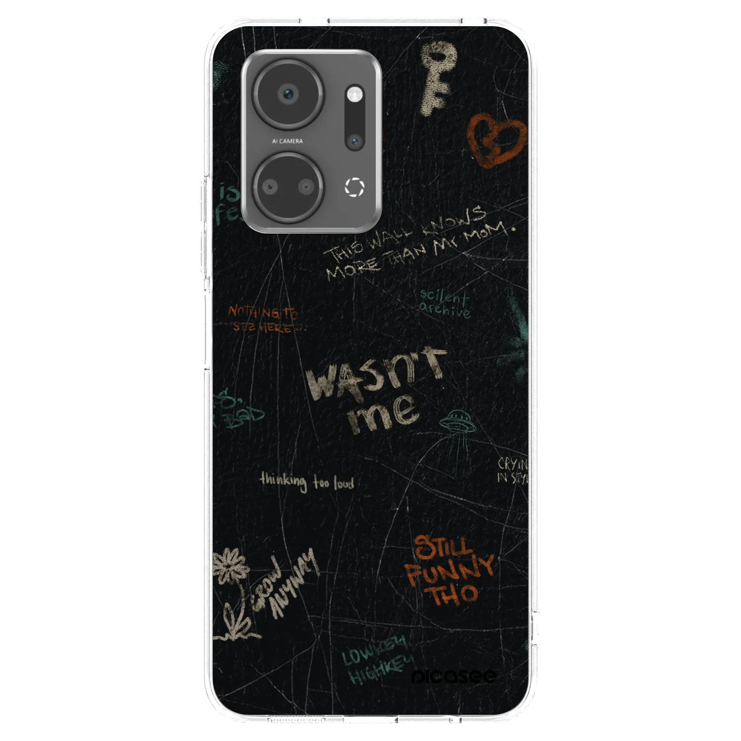 Picasee husă transparentă din silicon pentru Honor X7a - CONFESSION