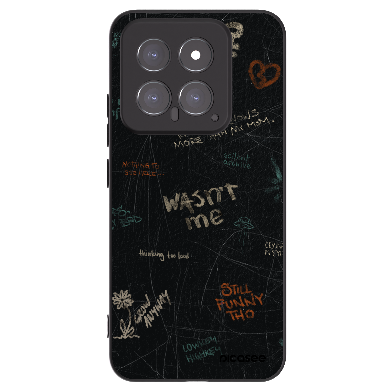 Picasee husă neagră din silicon pentru Xiaomi 14 - CONFESSION