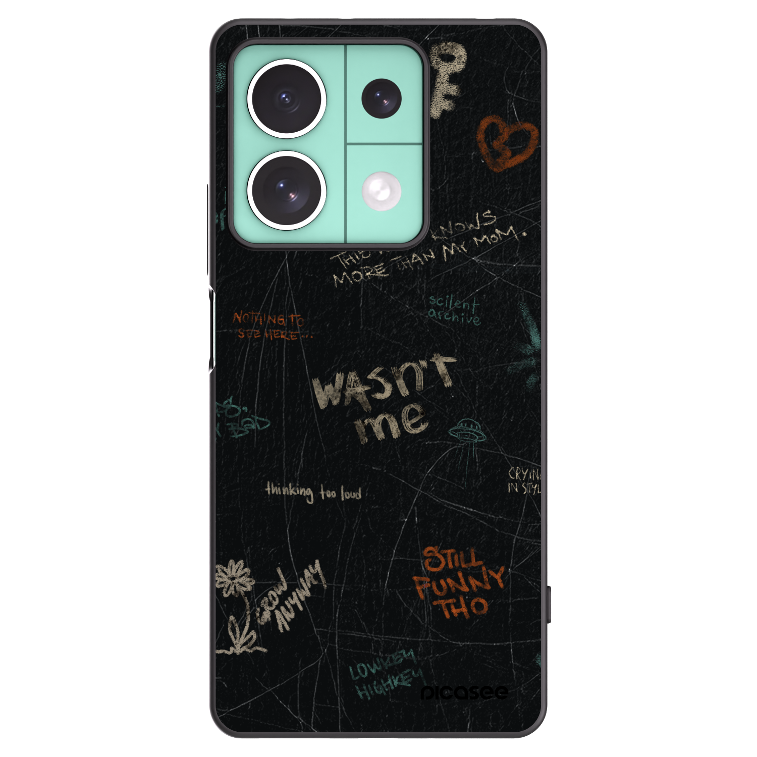 Picasee husă neagră din silicon pentru Xiaomi Redmi Note 13 5G - CONFESSION